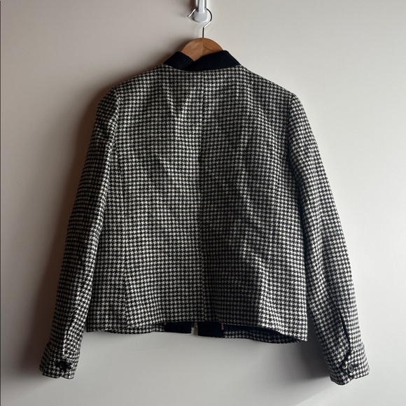 J. Crew English Wool Black and White Houndstooth Jacket Small - Picture 11 of 11